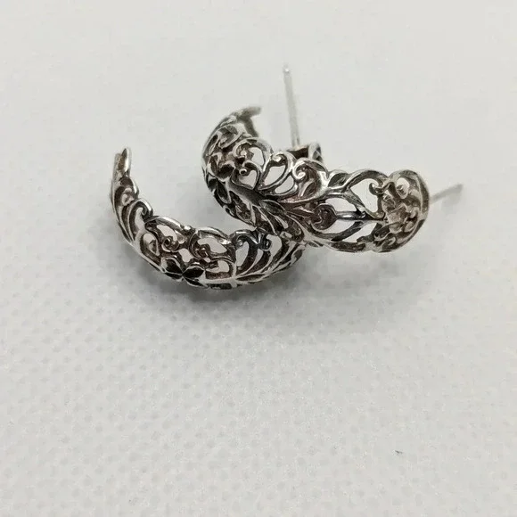 Filigree 925 earrings - Picture 1 of 5